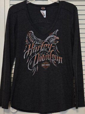Women's Harley Davidson Long Sleeved T-Shirt - Size M